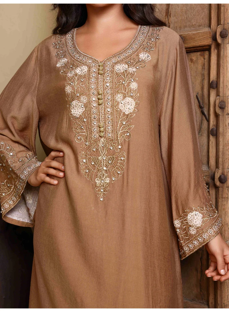 اكسا جلابية قصر إيكس كيه إيه  بني